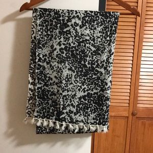 J. Crew factory leopard print scarf with tassels